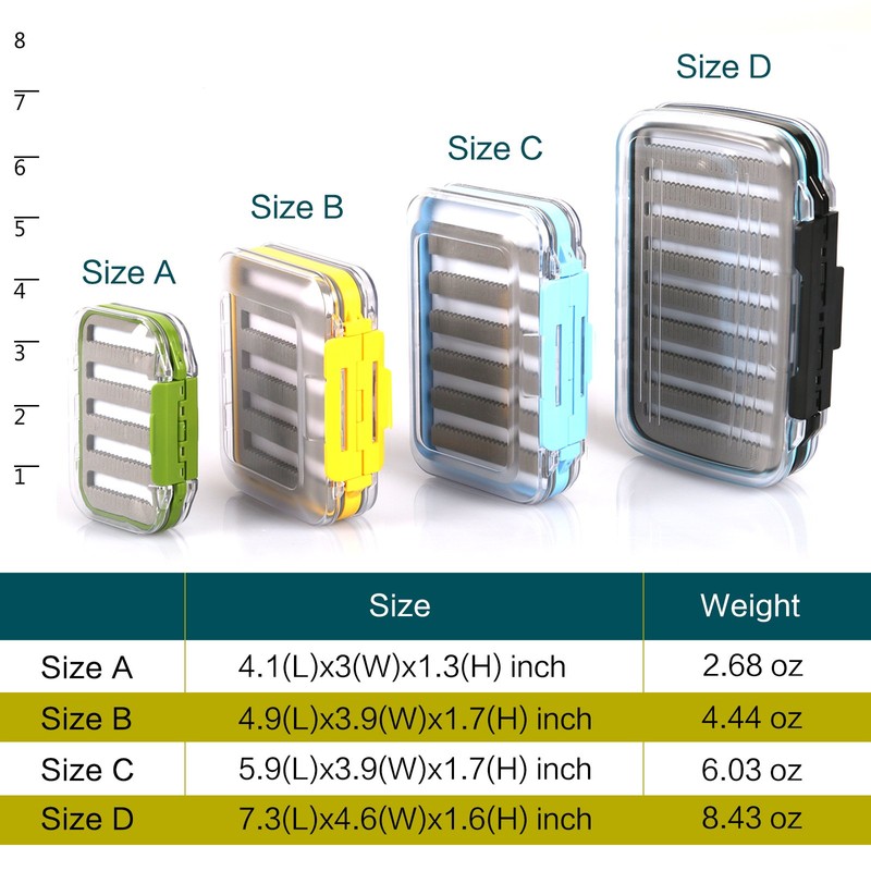 M MAXIMUMCATCH Maxcatch Waterproof Fly Box Double Clear Lid Fly