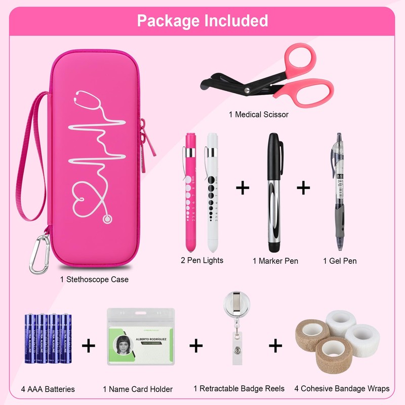 BOVKE Stethoscope Case Nurse Tool Sets Contains Stethoscope Case, Medical