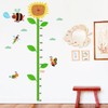 Sunflower Height Chart Growth Record Wall Decal Kids' Room 2ea