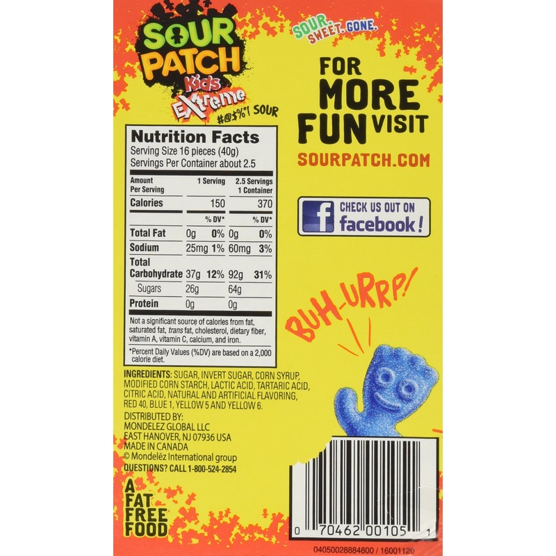 Sour Patch Kids Extreme Theater Box 3.5oz (Set of 3)