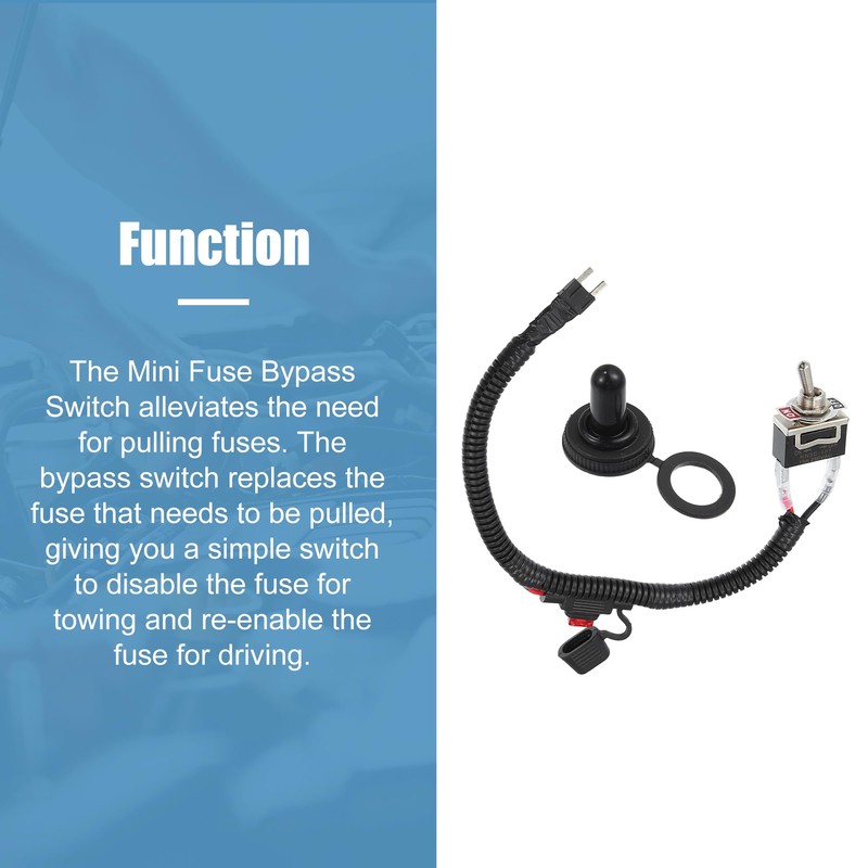 uxcell 1 Set 37.5cm 14.76" Universal Automotive Switched Fuse Bypass