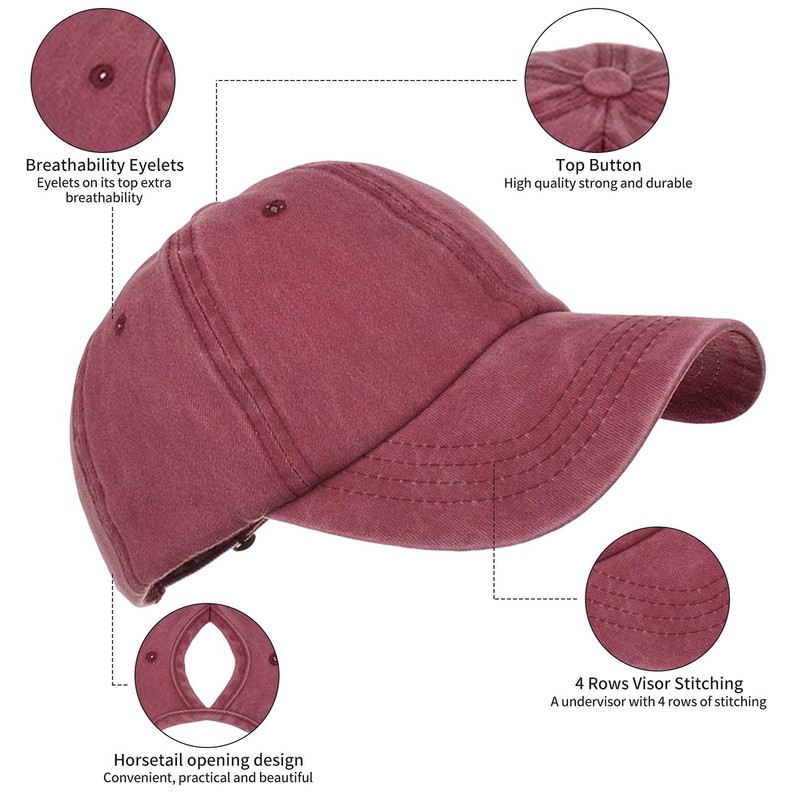 TMEOG Baseball Cap Women's Baseball Cap Women Cap with Mesh