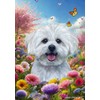 Maltese - Best of Breed Spring Butterfly Outdoor Garden Flag