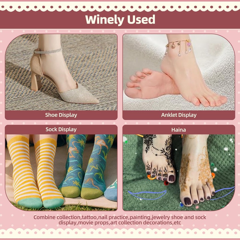 Realistic Practice Foot for Nail Training – Soft Flexible Fake