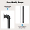 DYNAMI 12 Feet Pipe Stair Handrail,Wall Mount Black Galvanized Industrial
