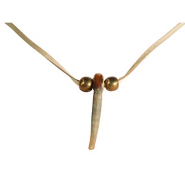 Generic Real North American Badger Claw Necklace: 1-claw, natural