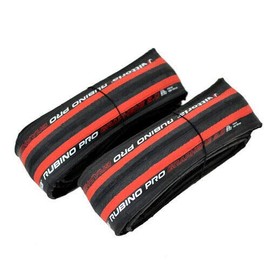 Vittoria Rubino Pro IV G2.0 GRAPHENE Clincher Tire 700x25C, Red/Black, 2 Tire, VT1854