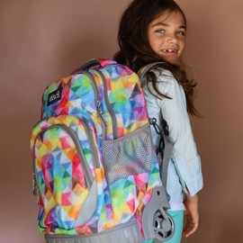 Tilami Rolling Backpack Armor Luggage School Travel Book Laptop 18 Inch Multifunction Wheeled Backpack for Kids and Students