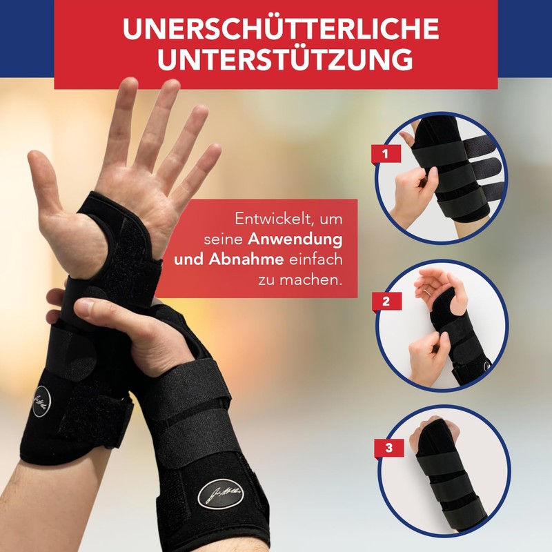 Doctor Developed Carpal Tunnel Syndrome Night Wrist Bandage LEFT