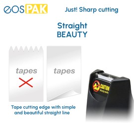 eosPAK EX-11425BK by Excell Dual Core Tape Dispenser; 0.75 Inch Tape Width; 1 Inch & 3 Inch Core; Sand-Weighted Base; Leather-Touch Grip; Metal Construction; Stylish Black Office Design