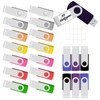 USB Stick 4GB Pack of 20 JBOS Flash Memory Stick 4GB USB 2.0 Rotate Metal Fast Speed USB Flash Drive, USB Flash Drive, Multicoloured