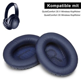 Ohrpolster für Bose QuietComfort 35 ii, Premium Ersatzpolster für Bose QuietComfort 35 QC35 Kopfhörer, Ersatz Ohrkissen Kompatibel mit Bose QuietComfort 35 II QC35 II Headphones (Midnight Blau)