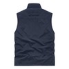 ROAMUNCH Men's Outdoor Utility Vest, Navy Blue, Multiple Zippered Pockets,