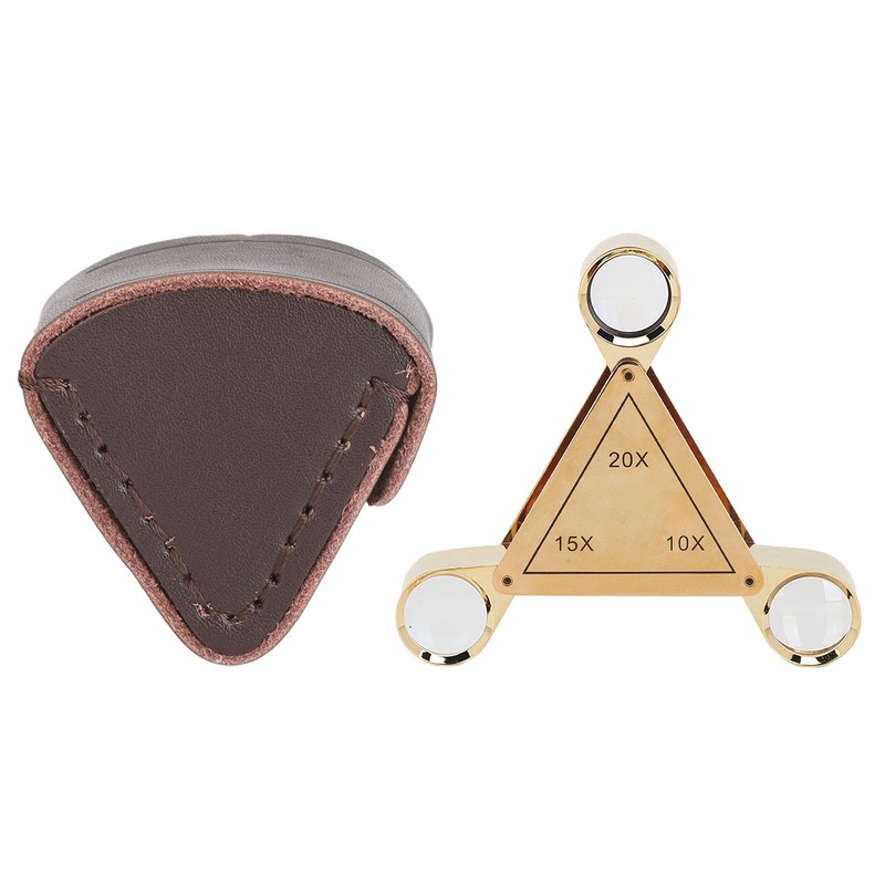 10X 15X 20X Folding Magnifying Glass Portable Pocket Magnifier for