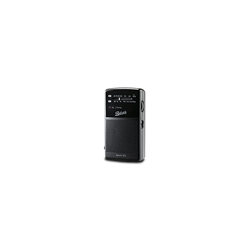 Roberts Sports 925 Personal FM/AM Radio - Black