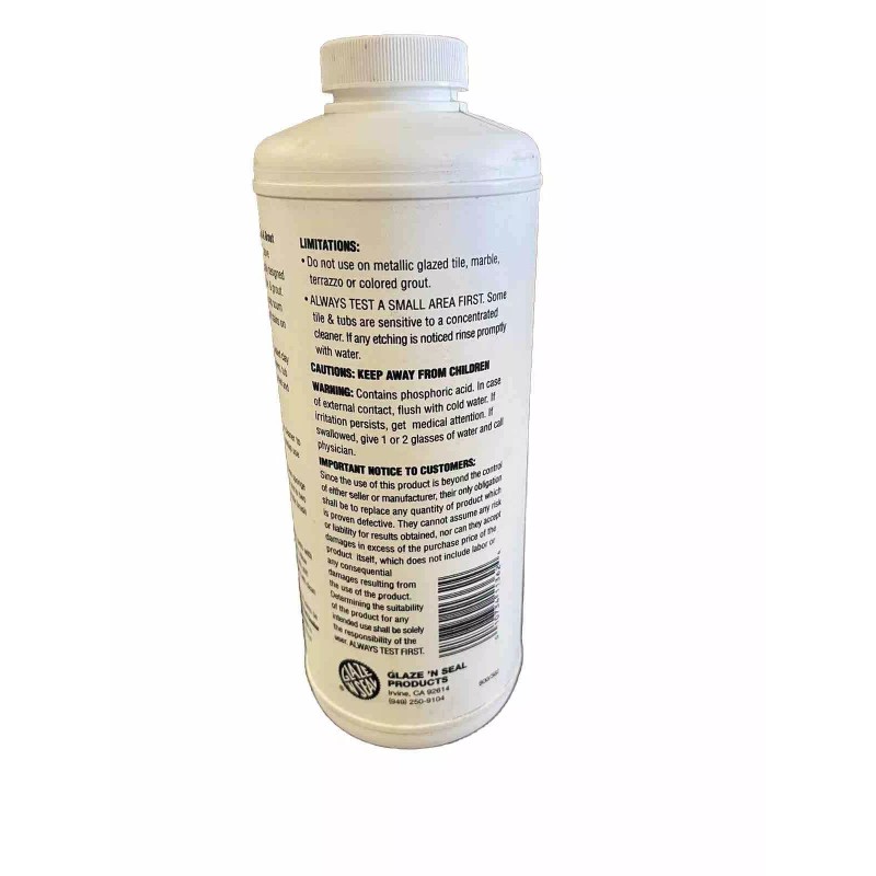 Glaze N Seal Tile And Grout Cleaner 32 Oz Shower,