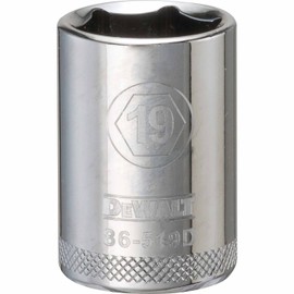 DEWALT DWMT86519B 6 Pt 1/2'' Drive Socket with 19 mm SAE