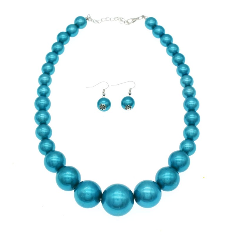 Collar de perlas para mujer, 5 capas de perlas de