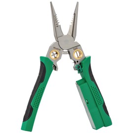 Precision 8-in-1 Wire Stripper: 0.08-10mm² Self-Adjusting, Cr-V Steel Blades, 1000N Force | For Cat5/6, Automotive Cables, Copper/Aluminum Wires