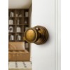 SORWDUERM 1 Pack Antique Brass Bronze Door Knob Interior Privacy