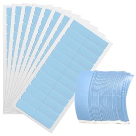 140 Pcs Hair Extension Tapes, Tape Tabs for Hair Extensions, Strong Hold Tapes, Easy to Clean Natural Look Invisible, Durable & Waterproof, Hairpieces - Blue