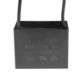 Yetaida CBB61 Ceiling Fan Capacitor, 8uf 450V AC Fan Capacitor 2 Wire 50/60Hz for Electric Generator Pump Motor Starting