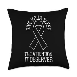 Sleep Apnea Warrior OSA Awareness Apparel Obstructive Sleep Awareness for Apnea Warriors Throw Pillow, 18x18, Multicolor