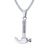 HUANIAN Men`s Necklace Thor Hammer Stainless Steel Necklace for Men