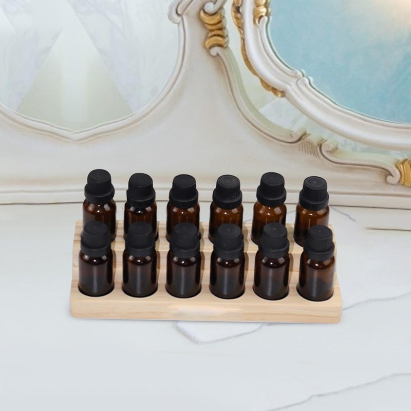 Harilla 2-Layer Wooden Essential Oil Display Holder Holds 12 (15