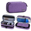 Yarwo インスリンケース 2層式 血糖値測定用品 インスリン注射用品 まとめて収納 コンパクト インスリンポーチ パープル