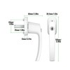 HOMGEN 4pack Universal Window Handles for UPVC 360° Rotation Cuttable