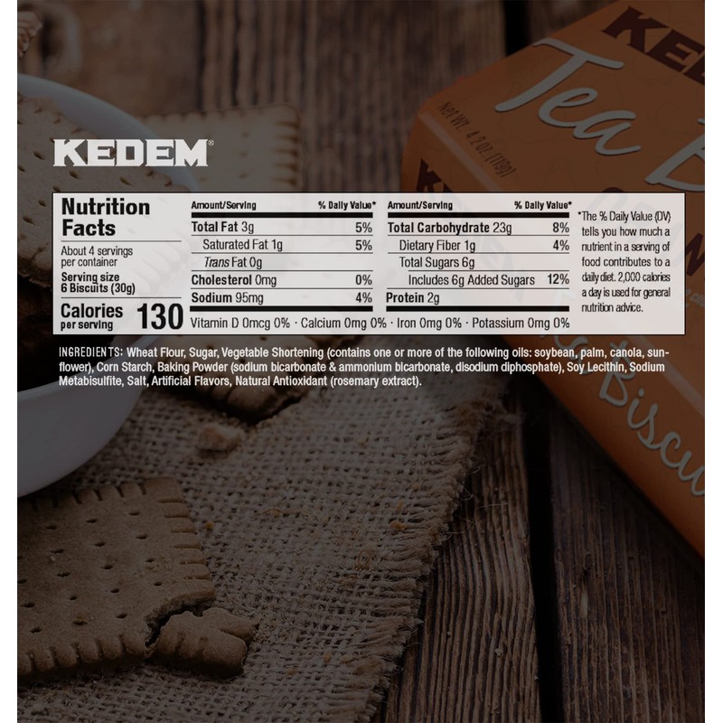 Kedem Tea Biscuits Classic Cookies Lightly Flavored Perfect for Coffee