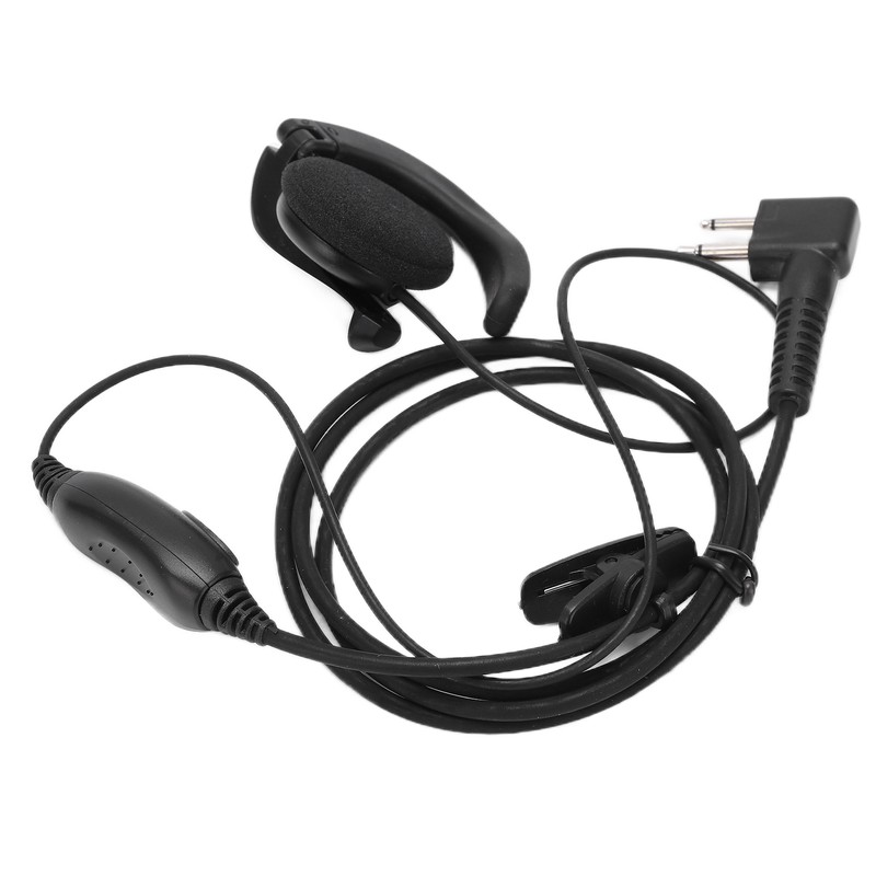 Walkie Talkie Headset Intercom 2 Way Radio Black Earphones Universal