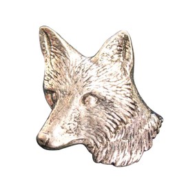 Fox Head Lapel Pin for Hat or Lapel, Perfect for Hunting Outfit, Pin Button, Tin