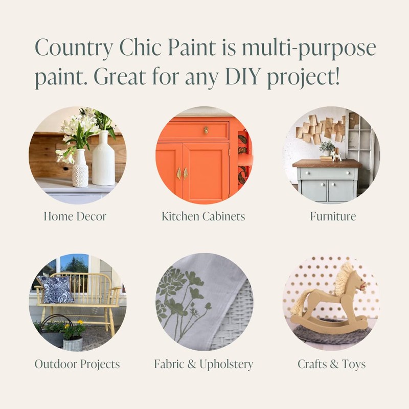 Country Chic All-in-One Chalk Paint for Furniture, Cabinets, Home Decor,