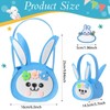 SiliFine 4 Pcs Felt Easter Bunny Basket Bag with Name
