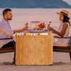 EOWVISN 1 Piece Hawaiian Table Skirt And 1 Piece Hawaiian
