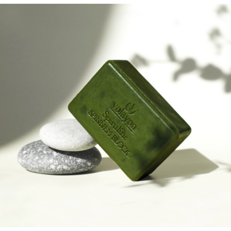 Bolayon Spinem Block 120ml Spirulina All-in-One Cleansing Soap / 볼라욘