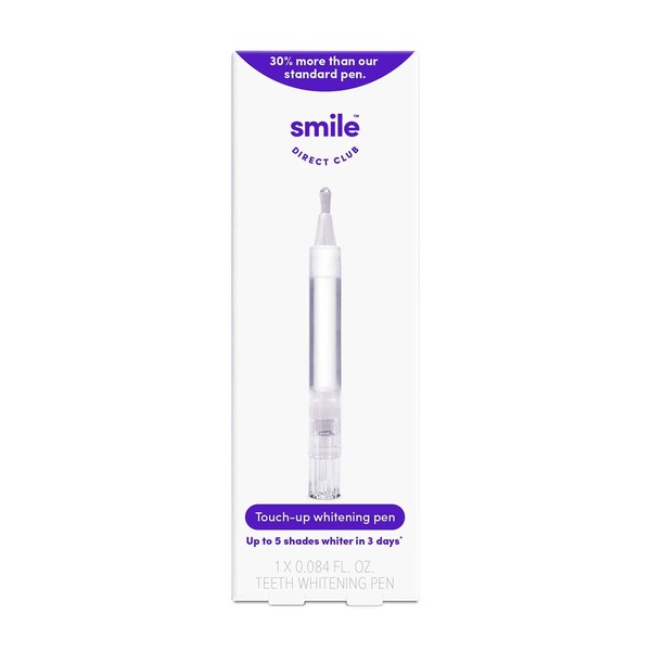 SmileDirectClub Teeth Whitening 2.5ml Gel Touch-Up Pen - 75% More Gel Than Our Standard Pens - Professional Strength Hydrogen Peroxide - Pain Free and Enamel Safe