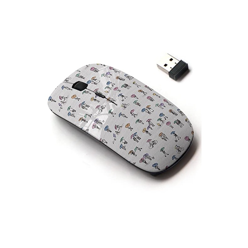 2.4G Wireless Mouse with Cute Pattern Design for All Laptops