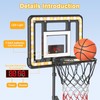 Kids Indoor Basketball Hoop with Scoreboard & Timer,Toddler Adjustable Height