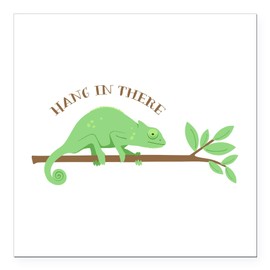 CafePress Chameleon Lizard Hang Square Car Magnet 3 X 3 Square Car Magnet, Magnetic Bumper Display
