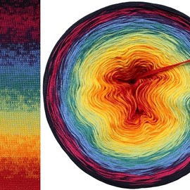 Bobbel Colour Gradient Yarn 260 g - 1000 m 4 Thread Fairy Tale Yarn Wool (WF8)