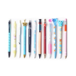 SKKSTATIONERY 12 Pcs Mechanical Pencils Set 0.7mm or 0.5mm Medium Point, Cute Cartoon Favor, 12 Different Design Assorted for School or Office Supplies
