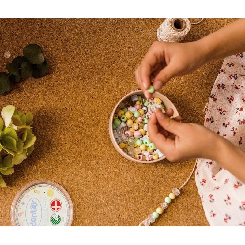 DANTOY 520 Pastel Coloured Craft Beads Recycled Plastic 5911