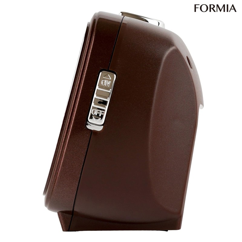 Formia HT-A015W-BR Alarm Clock, Luminous, Silent, Continuous Second Hand, Electronic