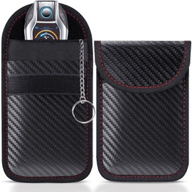2 x Pcs Faraday Bag Pouch for car Keys Anti-Theft Remote Entry Keyless Protect Car Key Signal Blocking Pouch Keyless Entry Car Keys Case RFID Blocker Bag for Car Security