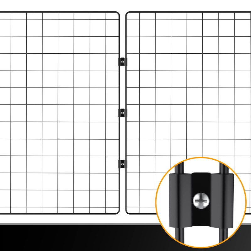 Tcevily 36 Pcs Gridwall Joining Clips Black Wire Grid Panel