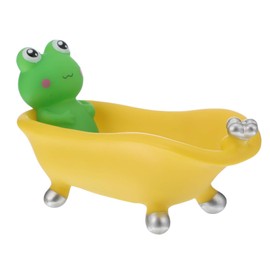 Cabilock The Bathtub Soap Dish Funny Dish Scrubber Holder Sponge Container Draining Soap Organizer for Kitchen Bathroom Accessories Green Yellow