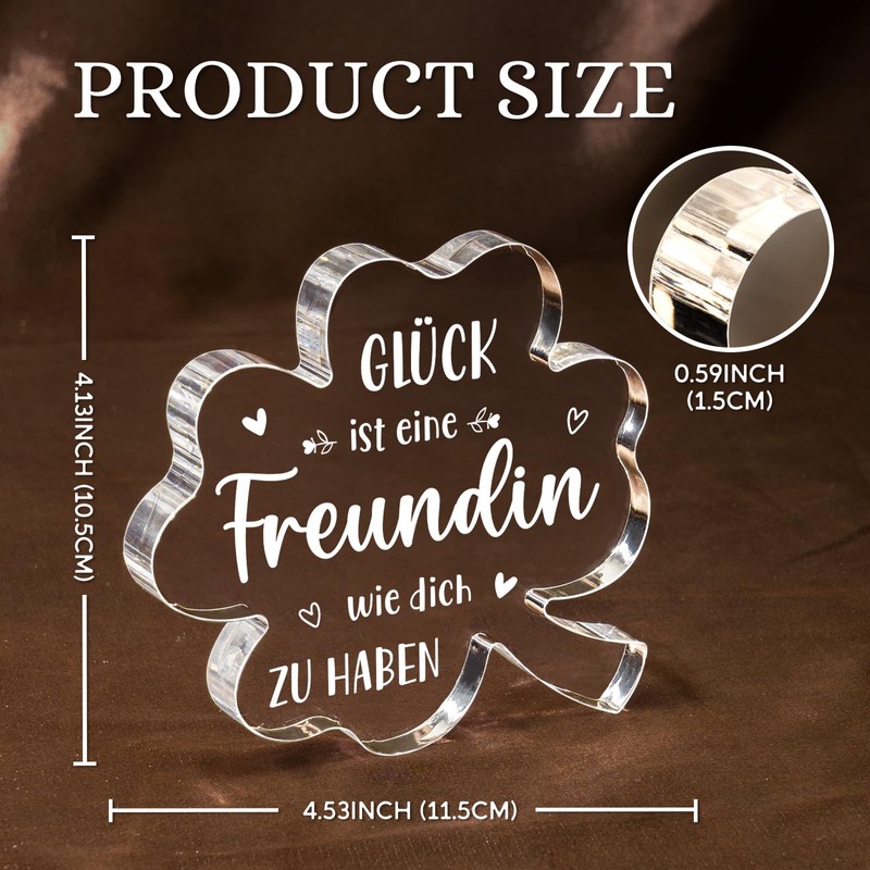 Beste Freundin Geschenke, Geschenk Freundin Geburtstag, 10.43cm Acryl-Dekoständer, Freundschaft Geschenk
